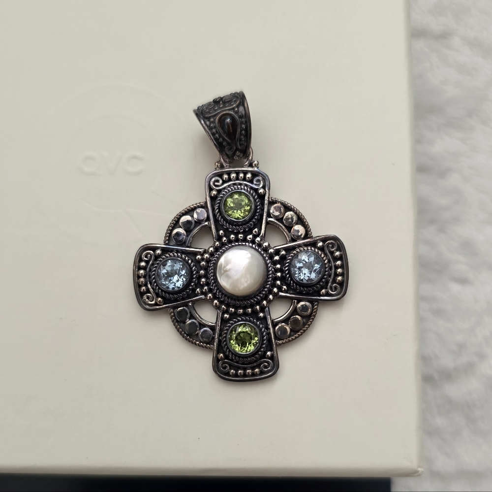Sterling Silver Artisan Crafted Crosses Around The World L Pendant Gothic Chic